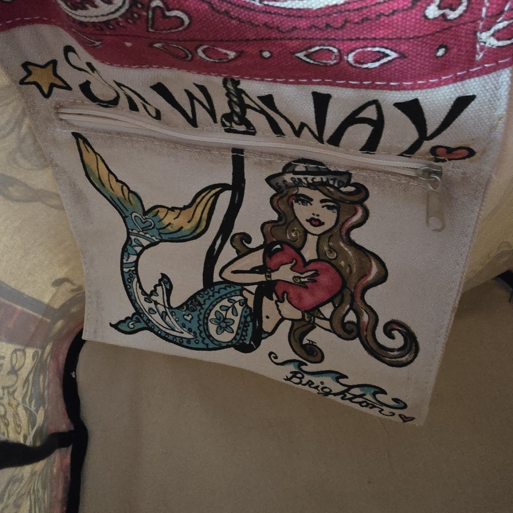 Brighton “Seas the Day” Canvas Tote Bag – Anchor Love Print - Picture 6 of 7